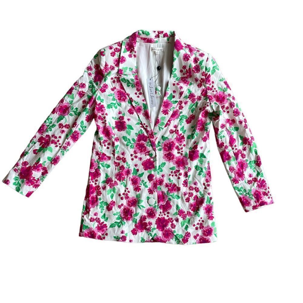 FOR LOVE AND LEMONS Floral pattern blazer jacket Size S - Picture 2 of 9